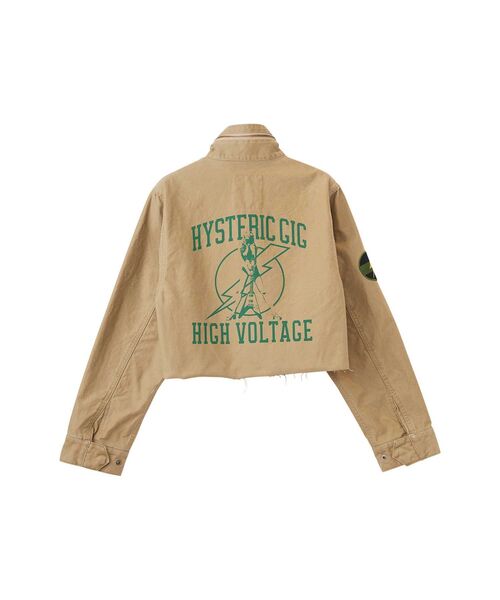 HYSTERIC GLAMOUR（ヒステリックグラマー）の「HYSTERIC GIG ショート丈M65ブルゾン（ブルゾン・レディース・カーキ/ブラック/ベージュ・FREE）」の4枚目の写真