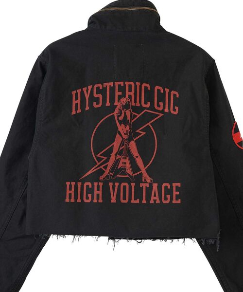HYSTERIC GLAMOUR(ヒステリックグラマー)の「HYSTERIC GIG ショート丈M65ブルゾン(ブルゾン・レディース・カーキ/ブラック/ベージュ/カーキ系・FREE)」の9枚目の写真