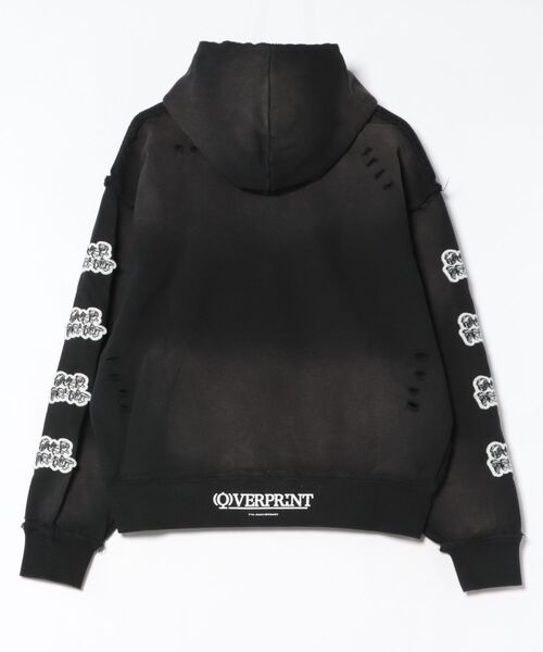 over print(オーバープリント)の「overprint/オーバープリント/PATCH Hoodie 7th Anniversary(パーカー・レディース・ブラック・M/L/XL)」の3枚目の写真