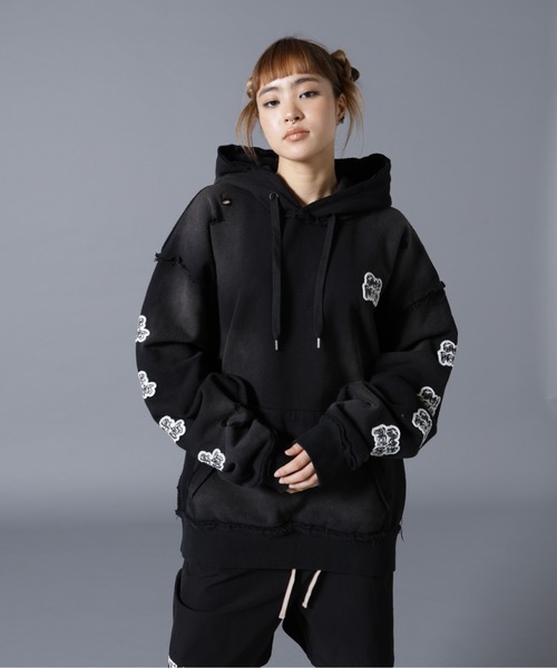 over print(オーバープリント)の「overprint/オーバープリント/PATCH Hoodie 7th Anniversary(パーカー・レディース・ブラック・M/L/XL)」の14枚目の写真