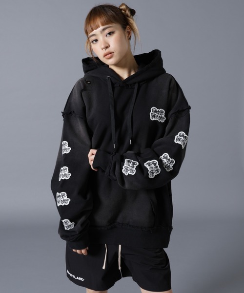over print(オーバープリント)の「overprint/オーバープリント/PATCH Hoodie 7th Anniversary(パーカー・レディース・ブラック・M/L/XL)」の13枚目の写真