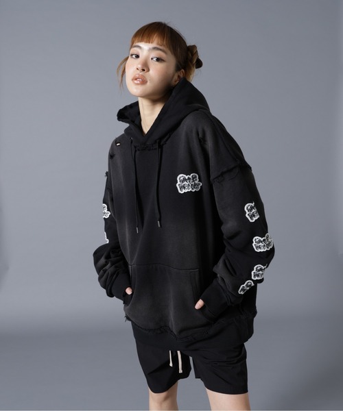over print(オーバープリント)の「overprint/オーバープリント/PATCH Hoodie 7th Anniversary(パーカー・レディース・ブラック・M/L/XL)」の11枚目の写真
