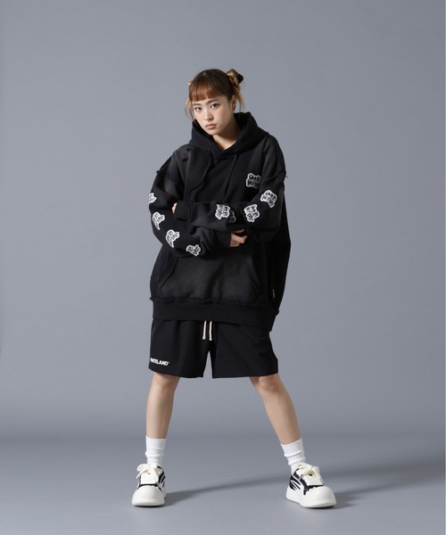 over print(オーバープリント)の「overprint/オーバープリント/PATCH Hoodie 7th Anniversary(パーカー・レディース・ブラック・M/L/XL)」の7枚目の写真