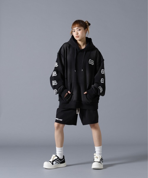 over print(オーバープリント)の「overprint/オーバープリント/PATCH Hoodie 7th Anniversary(パーカー・レディース・ブラック・M/L/XL)」の6枚目の写真