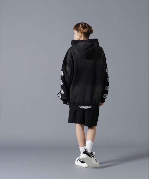 over print(オーバープリント)の「overprint/オーバープリント/PATCH Hoodie 7th Anniversary(パーカー・レディース・ブラック・M/L/XL)」の5枚目の写真