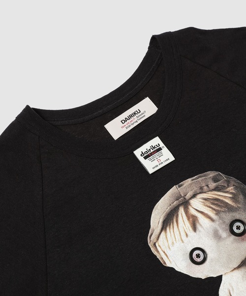 DAIRIKU（ダイリク）の「BUTTON EYE DOLL Raglan Tag Tour Tee（Tシャツ/カットソー・メンズ・ブラック/ホワイト・L/M）」の7枚目の写真