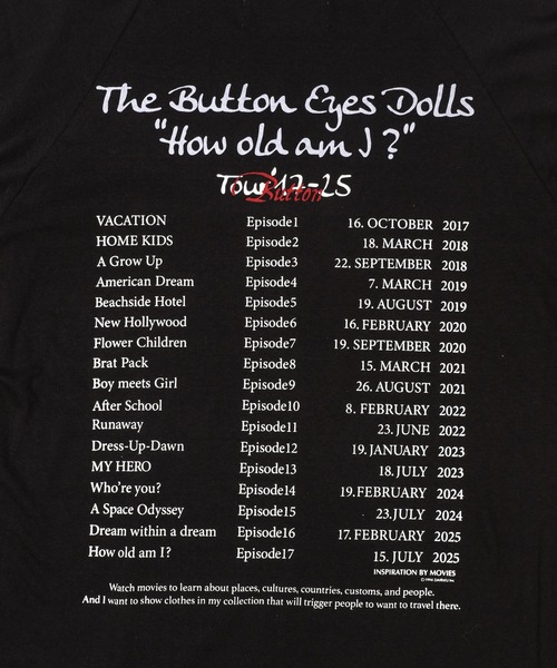 DAIRIKU（ダイリク）の「BUTTON EYE DOLL Raglan Tag Tour Tee（Tシャツ/カットソー・メンズ・ブラック/ホワイト・L/M）」の10枚目の写真