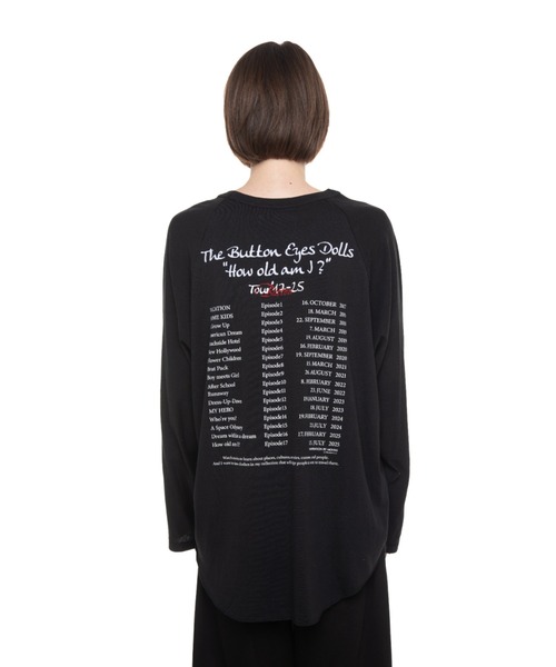 DAIRIKU（ダイリク）の「BUTTON EYE DOLL Raglan Tag Tour Tee（Tシャツ/カットソー・メンズ・ブラック/ホワイト・L/M）」の5枚目の写真