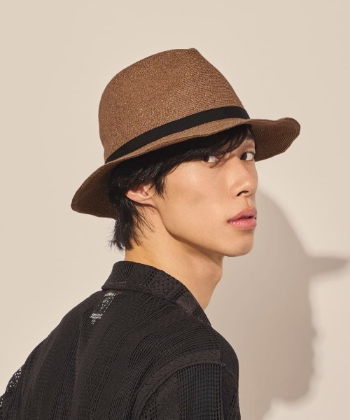 arth（アース）の「arth  PaperBD Washable Fedora / アース（ハット・メンズ・ブラウン/ベージュ・MEDIUM/LARGE）」の5枚目の写真