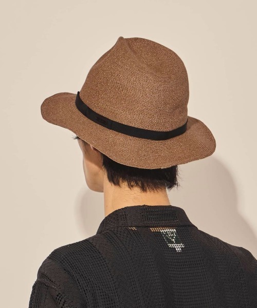 arth（アース）の「arth  PaperBD Washable Fedora / アース（ハット・メンズ・ブラウン/ベージュ・MEDIUM/LARGE）」の7枚目の写真
