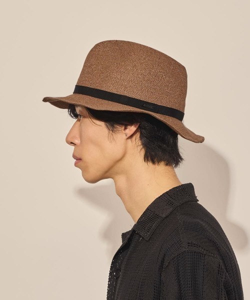 arth（アース）の「arth  PaperBD Washable Fedora / アース（ハット・メンズ・ブラウン/ベージュ・MEDIUM/LARGE）」の4枚目の写真