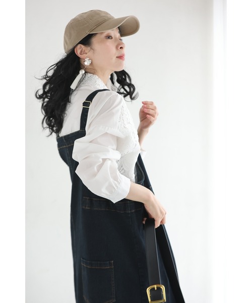 cawaii(カワイイ)の「裾が絞れるリーフレースシャツトップス(シャツ/ブラウス・レディース・ホワイト/ブラック・FREE)」の14枚目の写真