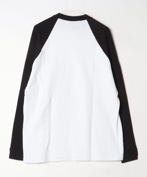 BAY SIDE（ベイサイド）の「【T16】【BAYSIDE/ベイサイド】WAFFLE KNIT THERMAL RAGLAN WITH CUFF A-8211（Tシャツ/カットソー・メンズ・アイボリー/ホワイト・LARGE）」の3枚目の写真