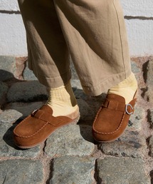 MINNETONKA(ミネトンカ) / 本革 スエード クロッグシューズ BUCKLE CLOG