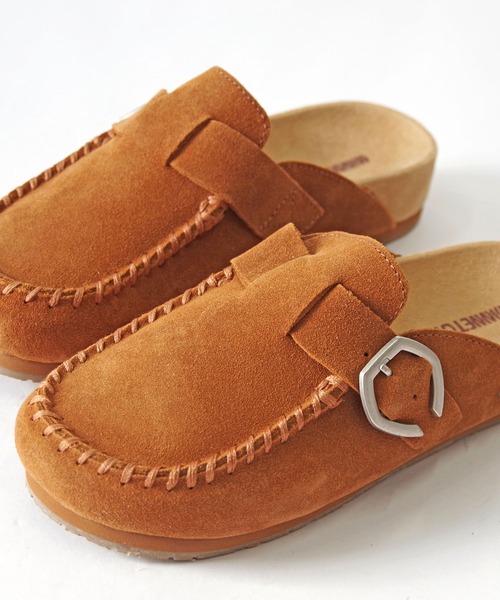 Minnetonka(ミネトンカ)の「MINNETONKA(ミネトンカ) / 本革 スエード クロッグシューズ BUCKLE CLOG(サンダル・レディース・ブラウン/ベージュ・7/6/8/9/5)」の8枚目の写真