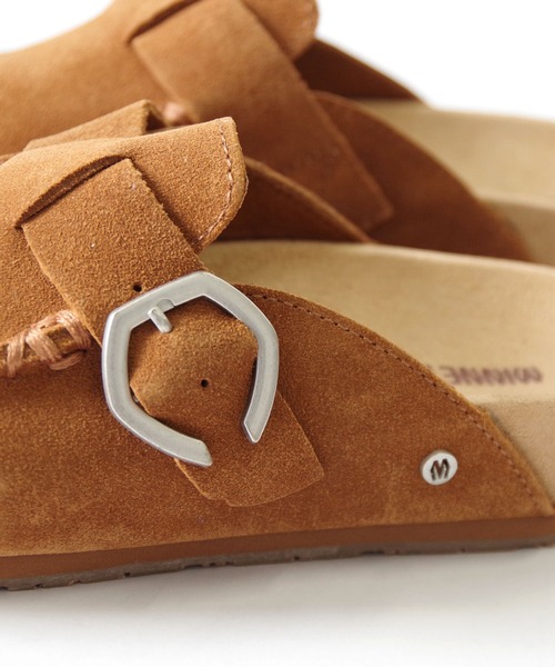 Minnetonka(ミネトンカ)の「MINNETONKA(ミネトンカ) / 本革 スエード クロッグシューズ BUCKLE CLOG(サンダル・レディース・ブラウン/ベージュ・7/6/8/9/5)」の9枚目の写真
