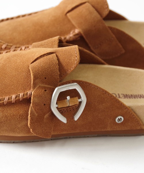 Minnetonka(ミネトンカ)の「MINNETONKA(ミネトンカ) / 本革 スエード クロッグシューズ BUCKLE CLOG(サンダル・レディース・ブラウン/ベージュ・7/6/8/9/5)」の10枚目の写真