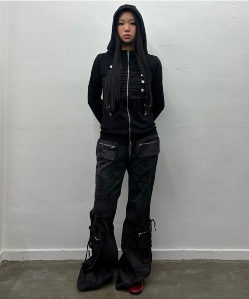 LUVISTRUE（ラヴイズトゥルー）の「EL PIRATE HOOD ZIP UP(BLACK)（パーカー・レディース・その他・FREE）」の9枚目の写真