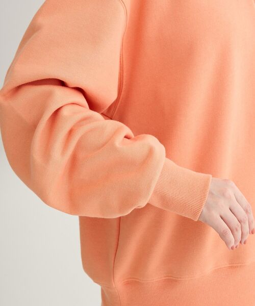 Green　Parks（グリーンパークス）の「ハーフZip裏毛プルオーバー（Tシャツ/カットソー・レディース・チャコールグレー/オレンジ/ホワイト系その他2/ホワイト系その他・FREE）」の14枚目の写真