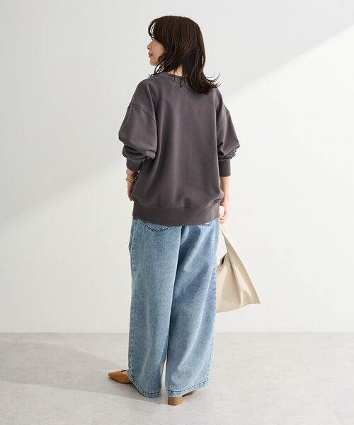 Green　Parks（グリーンパークス）の「ハーフZip裏毛プルオーバー（Tシャツ/カットソー・レディース・チャコールグレー/オレンジ/ホワイト系その他2/ホワイト系その他・FREE）」の17枚目の写真