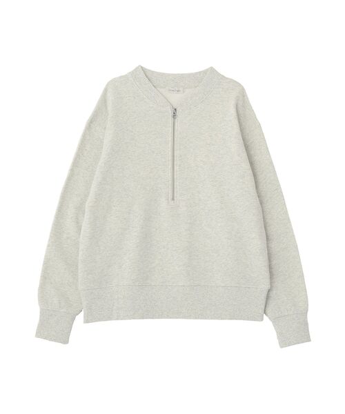 Green　Parks（グリーンパークス）の「ハーフZip裏毛プルオーバー（Tシャツ/カットソー・レディース・チャコールグレー/オレンジ/ホワイト系その他2/ホワイト系その他・FREE）」の9枚目の写真