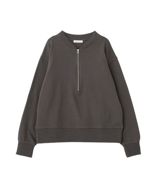 Green　Parks（グリーンパークス）の「ハーフZip裏毛プルオーバー（Tシャツ/カットソー・レディース・チャコールグレー/オレンジ/ホワイト系その他2/ホワイト系その他・FREE）」の10枚目の写真