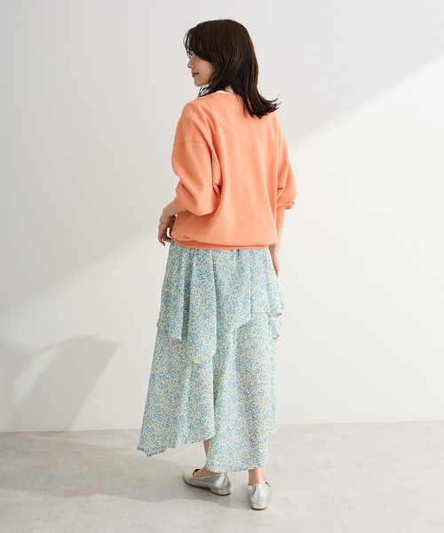 Green　Parks（グリーンパークス）の「ハーフZip裏毛プルオーバー（Tシャツ/カットソー・レディース・チャコールグレー/オレンジ/ホワイト系その他2/ホワイト系その他・FREE）」の7枚目の写真