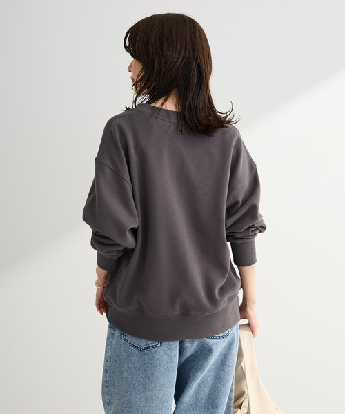 Green　Parks（グリーンパークス）の「ハーフZip裏毛プルオーバー（Tシャツ/カットソー・レディース・チャコールグレー/オレンジ/ホワイト系その他2/ホワイト系その他・FREE）」の19枚目の写真