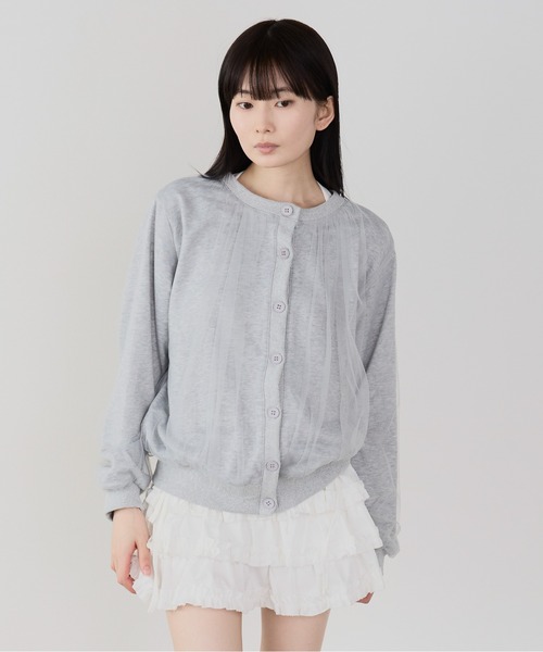 ROOPTOKYO(ループトウキョウ)の「ギャザーデザインシアーブラウスジャケット 冬服(ブルゾン・レディース・グレー/ブラック・FREE)」の12枚目の写真