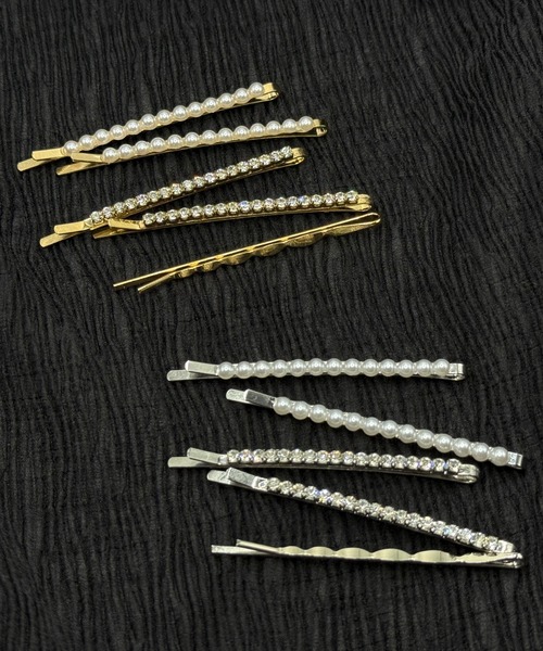 Heartdance（ハートダンス）の「パールビジューミックスヘアピン　5本セット（ヘアピン・レディース・シルバー/ゴールド・FREE）」の3枚目の写真