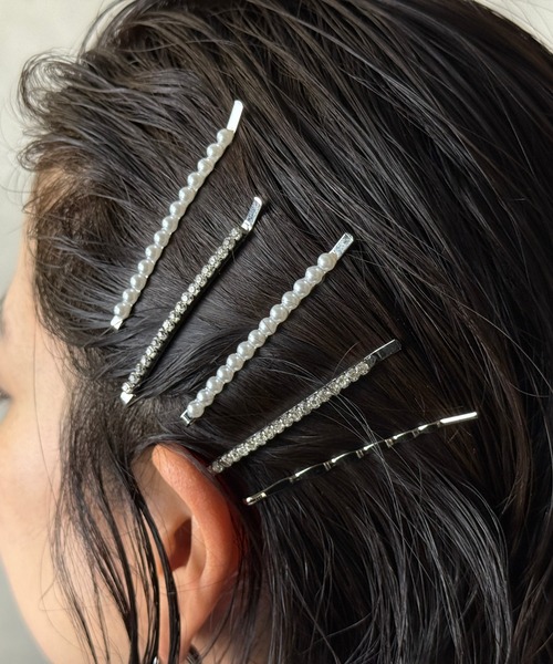 Heartdance（ハートダンス）の「パールビジューミックスヘアピン　5本セット（ヘアピン・レディース・シルバー/ゴールド・FREE）」の6枚目の写真