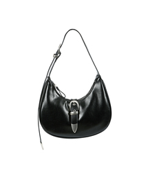 CURETTY（キュリティ）の「C DOUBLE BELT MINI HOBO BAG_BLACK（ショルダーバッグ）」
