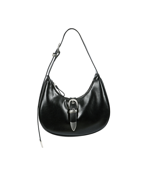 CURETTY(キュリティ)の「C DOUBLE BELT MINI HOBO BAG_BLACK(ショルダーバッグ・レディース・ブラック・FREE)」の1枚目の写真