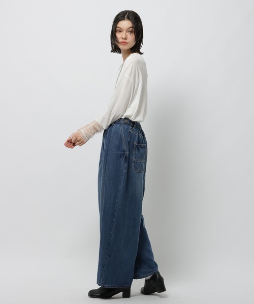 niko and...（ニコアンド）の「シアーチュール切り替えTEE（Tシャツ/カットソー・レディース・グレー/オフホワイト/ブラック・FREE）」の18枚目の写真