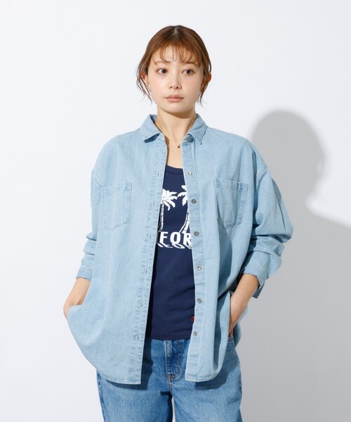 MICA&DEAL(マイカ&ディール)の「【MICA&DEAL /マイカアンドディール】Denim shirt / デニムシャツ(シャツ/ブラウス・メンズ・グレー/ライトブルー・フリー)」の11枚目の写真