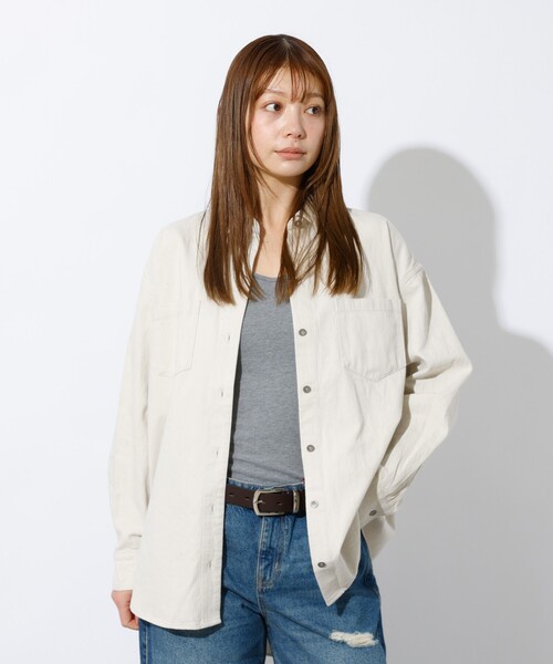 MICA&DEAL(マイカ&ディール)の「【MICA&DEAL /マイカアンドディール】Denim shirt / デニムシャツ(シャツ/ブラウス・メンズ・グレー/ライトブルー・フリー)」の15枚目の写真
