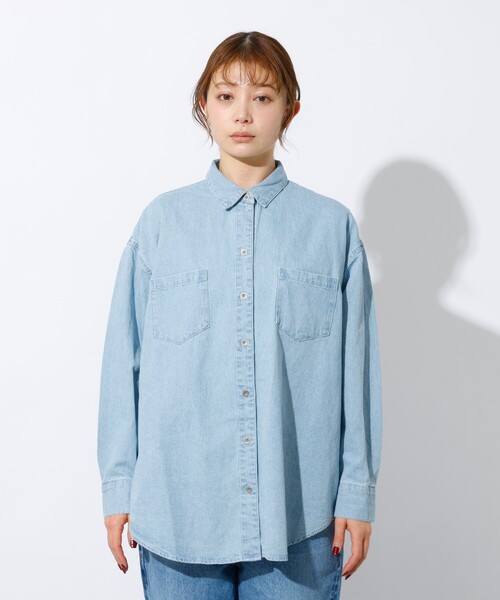 MICA&DEAL(マイカ&ディール)の「【MICA&DEAL /マイカアンドディール】Denim shirt / デニムシャツ(シャツ/ブラウス・メンズ・グレー/ライトブルー・フリー)」の18枚目の写真