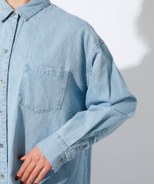 MICA&DEAL(マイカ&ディール)の「【MICA&DEAL /マイカアンドディール】Denim shirt / デニムシャツ(シャツ/ブラウス・メンズ・グレー/ライトブルー・フリー)」の22枚目の写真