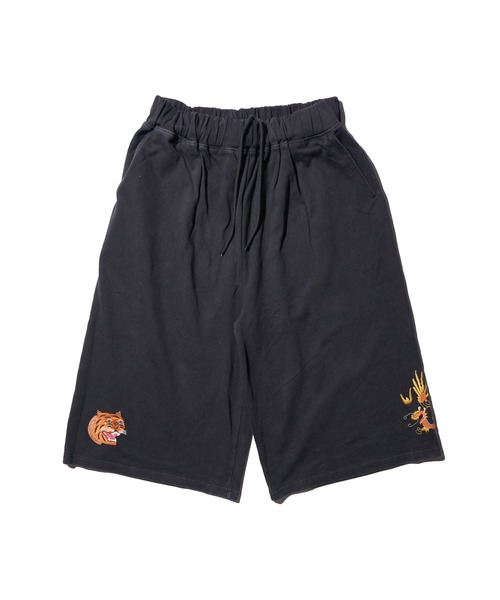 THRIFTY LOOK(スリフティールック)の「TRIFTY LOOK スリフティールック / BIGGEST VIT EMB SHORT(スウェットパンツ・メンズ・グレー/ブラック・MEDIUM/LARGE/SMALL)」の2枚目の写真