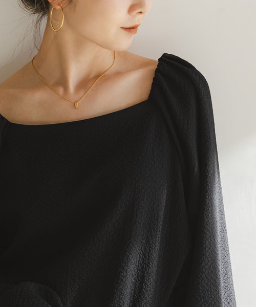 Noble（ノーブル）の「《追加》ボリュームスリーブドビーブラウス（シャツ/ブラウス・レディース・ブラック/ホワイト・FREE）」の22枚目の写真