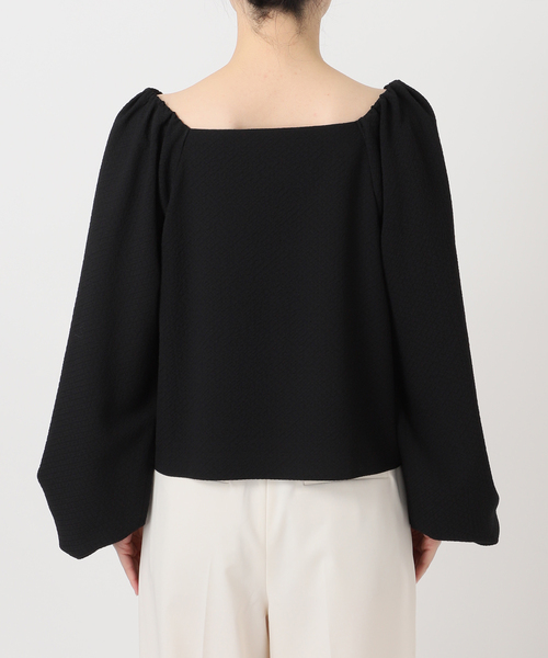 Noble（ノーブル）の「《追加》ボリュームスリーブドビーブラウス（シャツ/ブラウス・レディース・ブラック/ホワイト・FREE）」の11枚目の写真