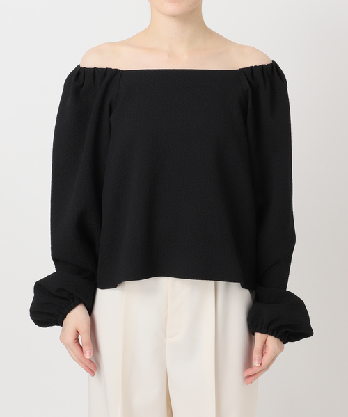 Noble（ノーブル）の「《追加》ボリュームスリーブドビーブラウス（シャツ/ブラウス・レディース・ブラック/ホワイト・FREE）」の15枚目の写真