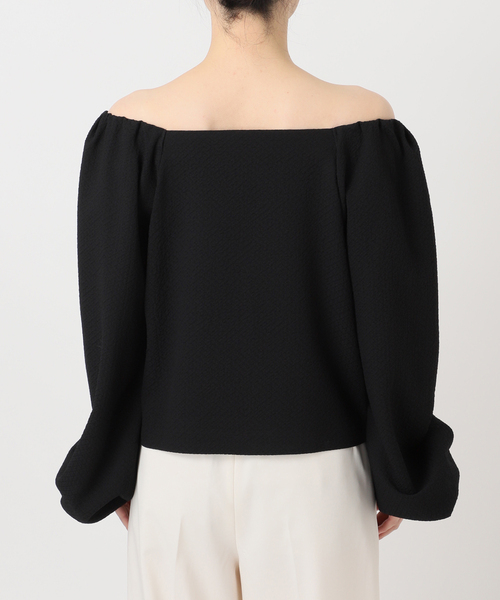 Noble（ノーブル）の「《追加》ボリュームスリーブドビーブラウス（シャツ/ブラウス・レディース・ブラック/ホワイト・FREE）」の16枚目の写真