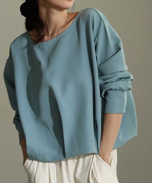 Sawa a la mode(サワアラモード)の「ライトポンチバルーンヘムプルオーバー(Tシャツ/カットソー・レディース・ブラック/サックスブルー/オフホワイト・FREE)」の3枚目の写真