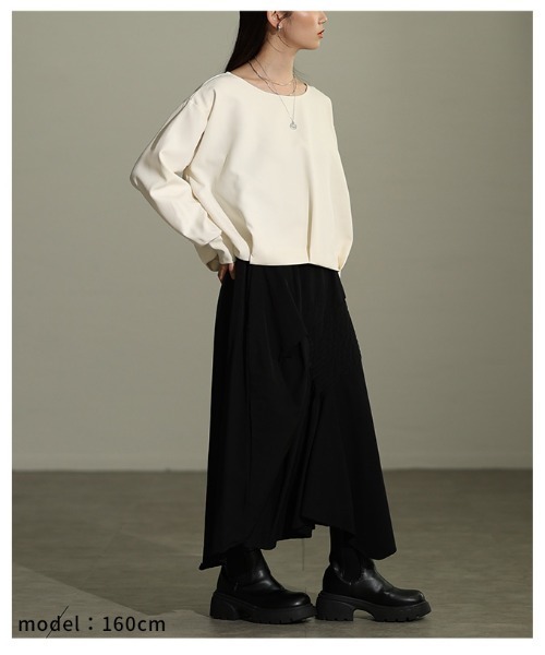 Sawa a la mode(サワアラモード)の「ライトポンチバルーンヘムプルオーバー(Tシャツ/カットソー・レディース・ブラック/サックスブルー/オフホワイト・FREE)」の15枚目の写真