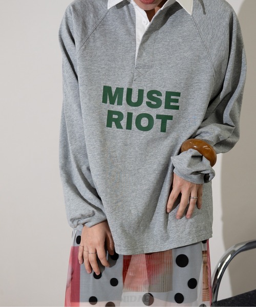 MIDVEIN（ミッドヴェイン）の「rugger long T（ポロシャツ・レディース・ブラック/杢グレー/イエロー・FREE）」の10枚目の写真
