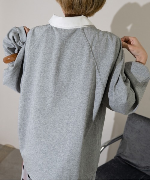 MIDVEIN（ミッドヴェイン）の「rugger long T（ポロシャツ・レディース・ブラック/杢グレー/イエロー・FREE）」の12枚目の写真