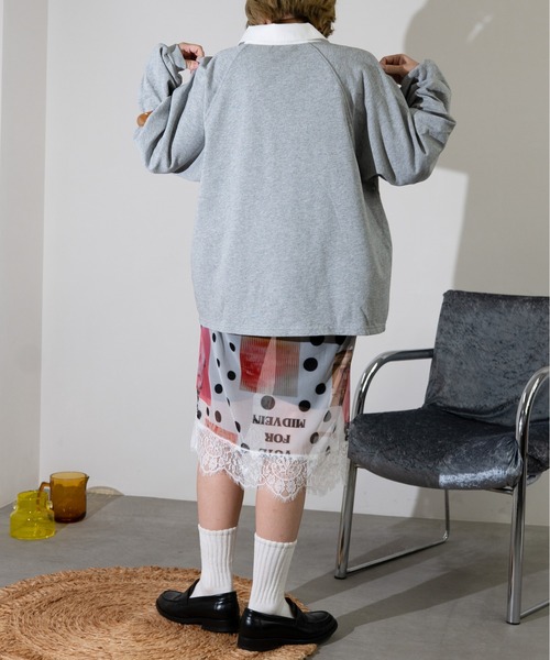 MIDVEIN（ミッドヴェイン）の「rugger long T（ポロシャツ・レディース・ブラック/杢グレー/イエロー・FREE）」の11枚目の写真