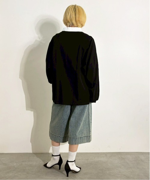 MIDVEIN（ミッドヴェイン）の「rugger long T（ポロシャツ・レディース・ブラック/杢グレー/イエロー・FREE）」の15枚目の写真
