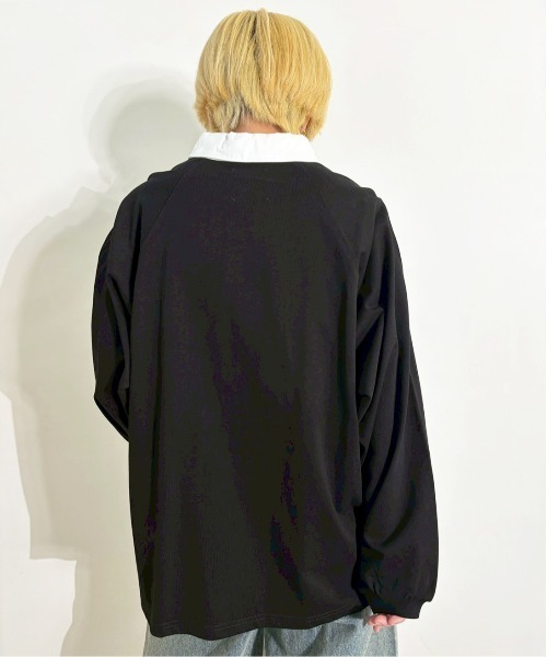 MIDVEIN（ミッドヴェイン）の「rugger long T（ポロシャツ・レディース・ブラック/杢グレー/イエロー・FREE）」の16枚目の写真